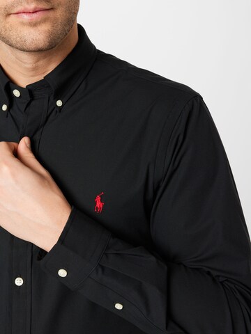 Slim fit Camicia di Polo Ralph Lauren in nero