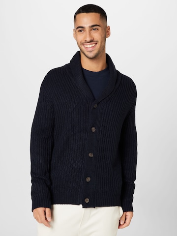 BRAVE SOUL Knit cardigan 'AKRA' in Blue: front