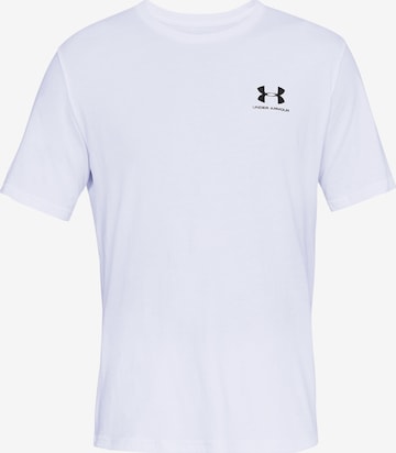 UNDER ARMOUR Λειτουργικό μπλουζάκι σε λευκό: μπροστά