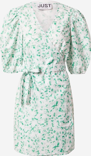 JUST FEMALE Mekko koossa 34 värissä vihreä / valkoinen, Tuotenäkymä