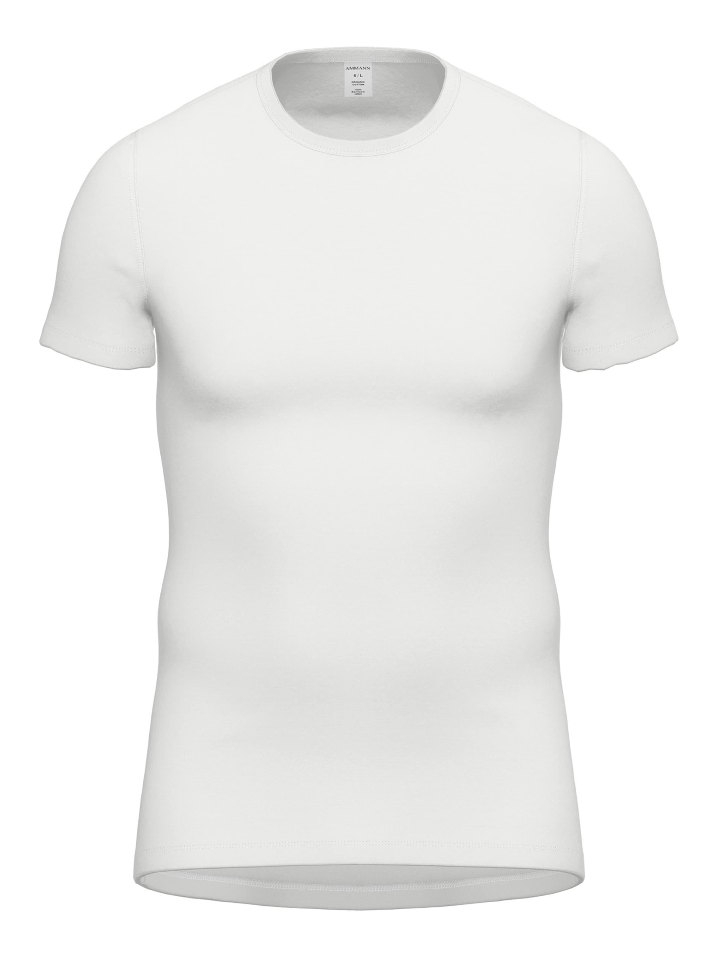 Ammann Shirt ' Organic Feinripp ' in White: front
