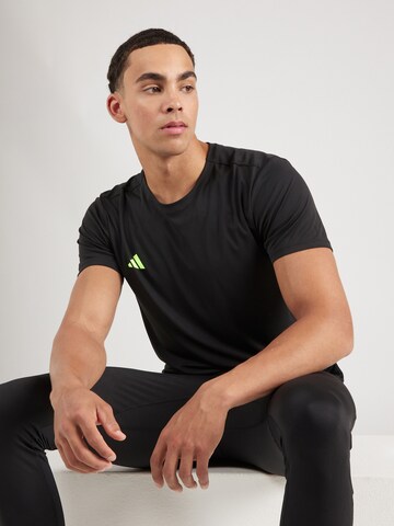 T-Shirt fonctionnel 'Adizero Essentials' ADIDAS PERFORMANCE en noir : devant