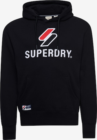 Sweat-shirt Superdry en noir : devant