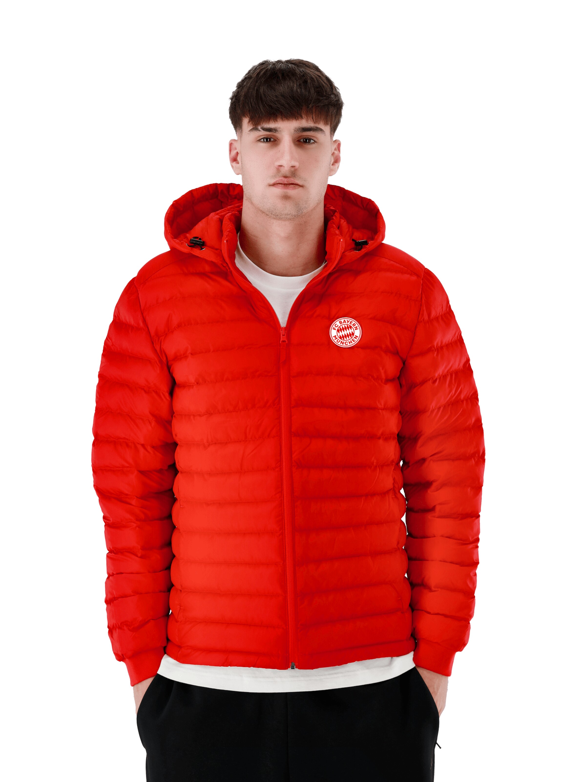 FC BAYERN MÜNCHEN Between-Season Jacket in Red: front