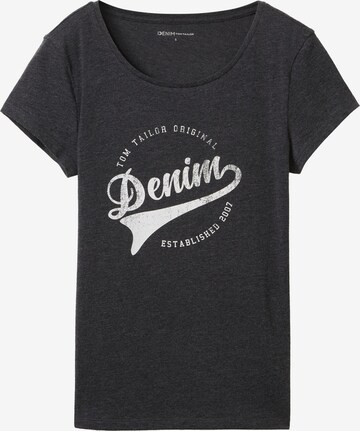 T-shirt TOM TAILOR DENIM en gris : devant