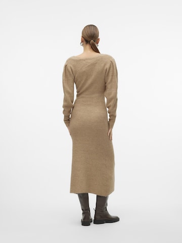 VERO MODA Strikkjole 'ANGALINA' i beige