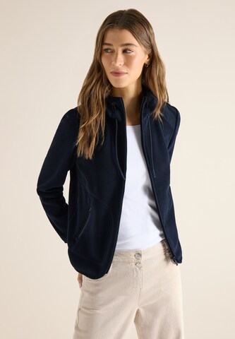 CECIL Fleece Jacket in Blue: front