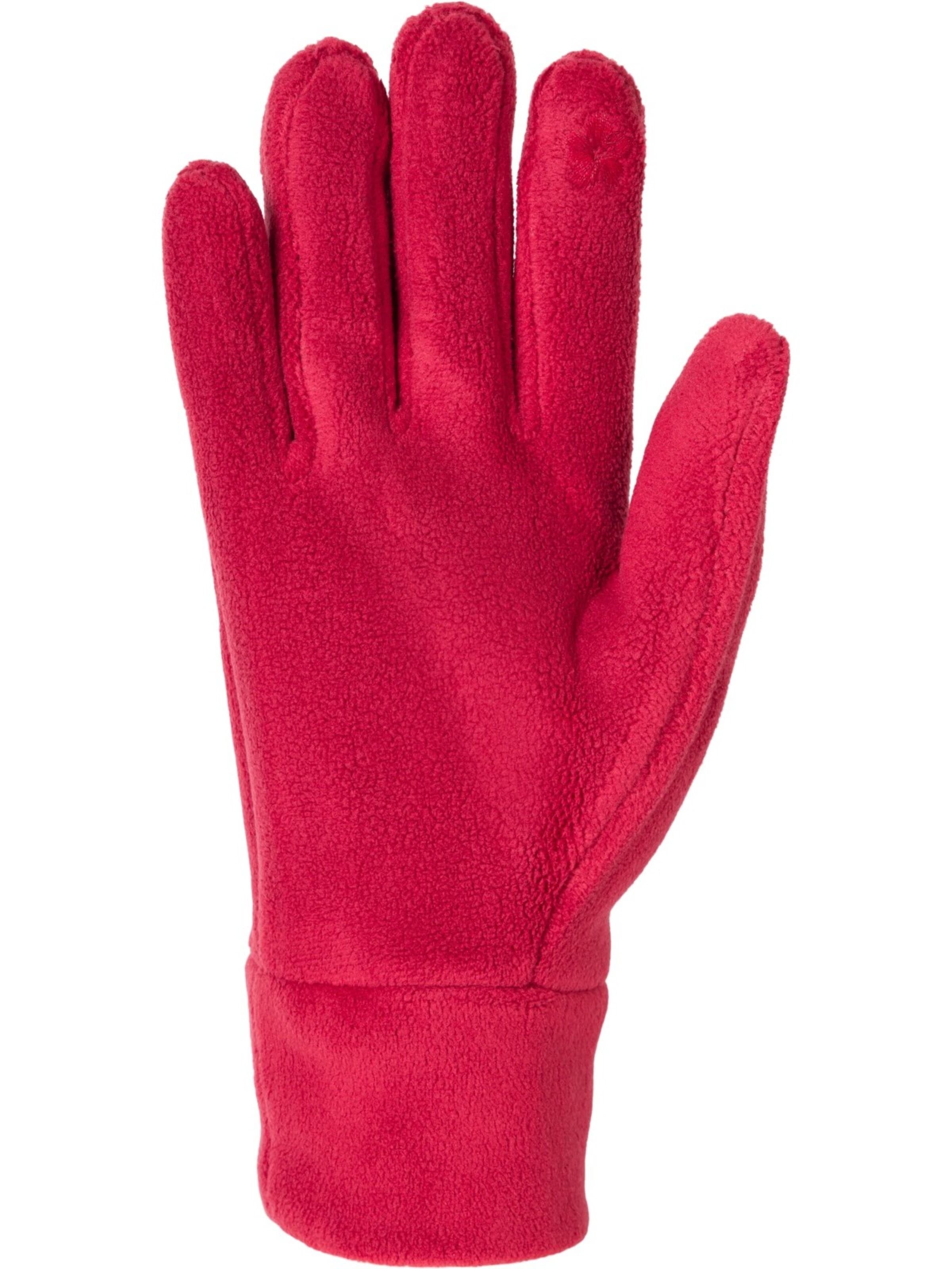 styleBREAKER Fingerhandschuhe 'Einfarbige Touchscreen Fleece Handschuhe'‌‌ in Rot