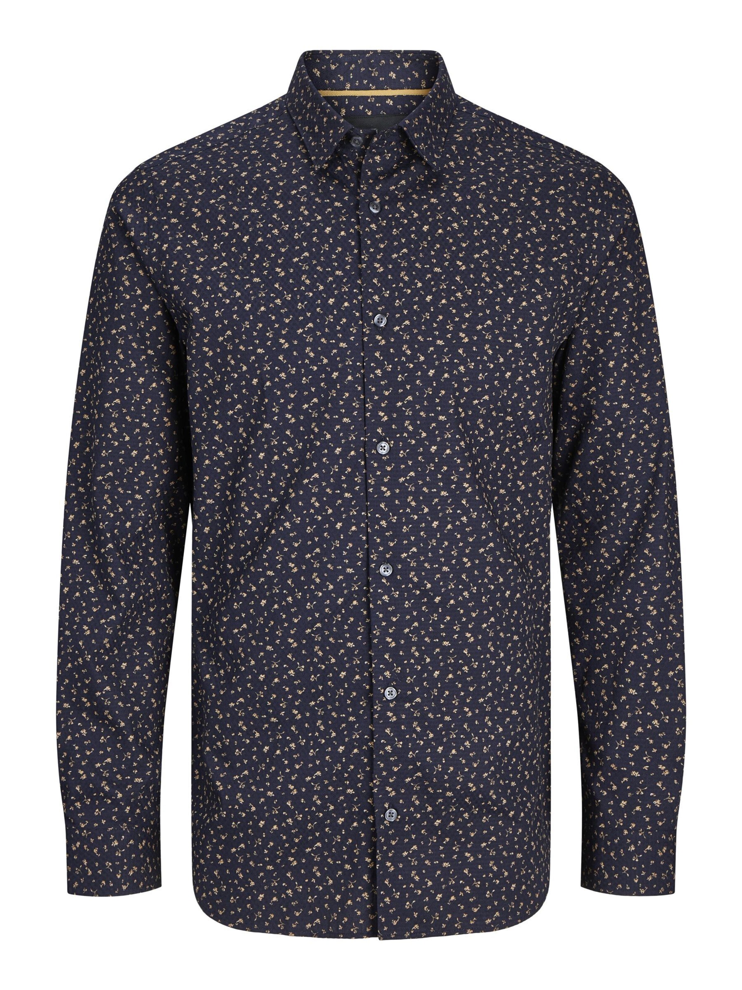 JACK & JONES Button Up Shirt in Blue: front