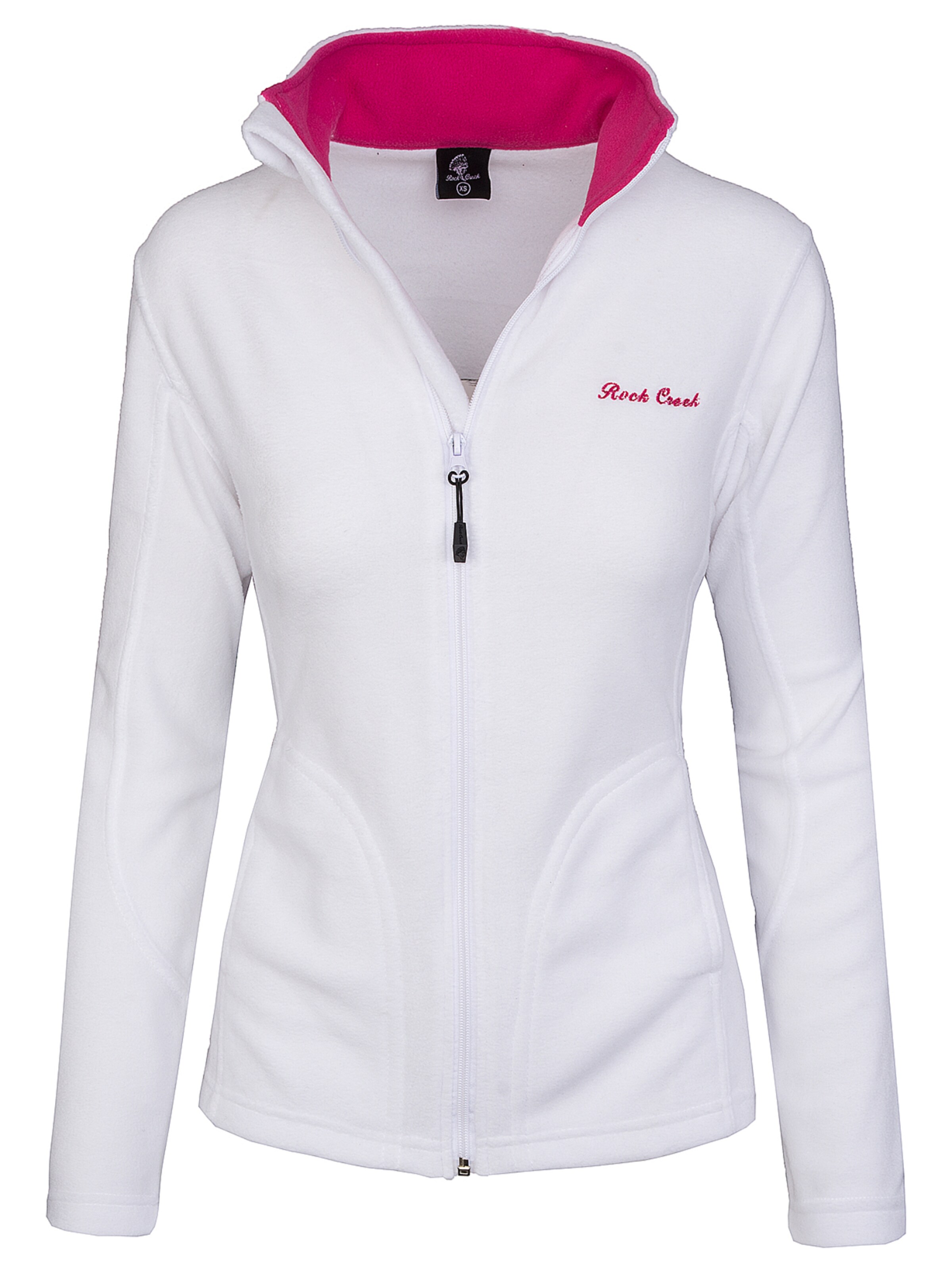 Rock Creek Fleecejacke in Weiß: Vorderseite