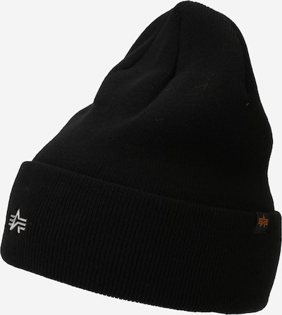 Megzta kepurė iš ALPHA INDUSTRIES, spalva – juoda, Prekių apžvalga