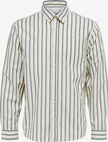 SELECTED HOMME Regular fit Button Up Shirt 'Stellar' in Beige: front