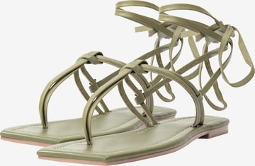 DreiMaster Vintage T-Bar Sandals in Green