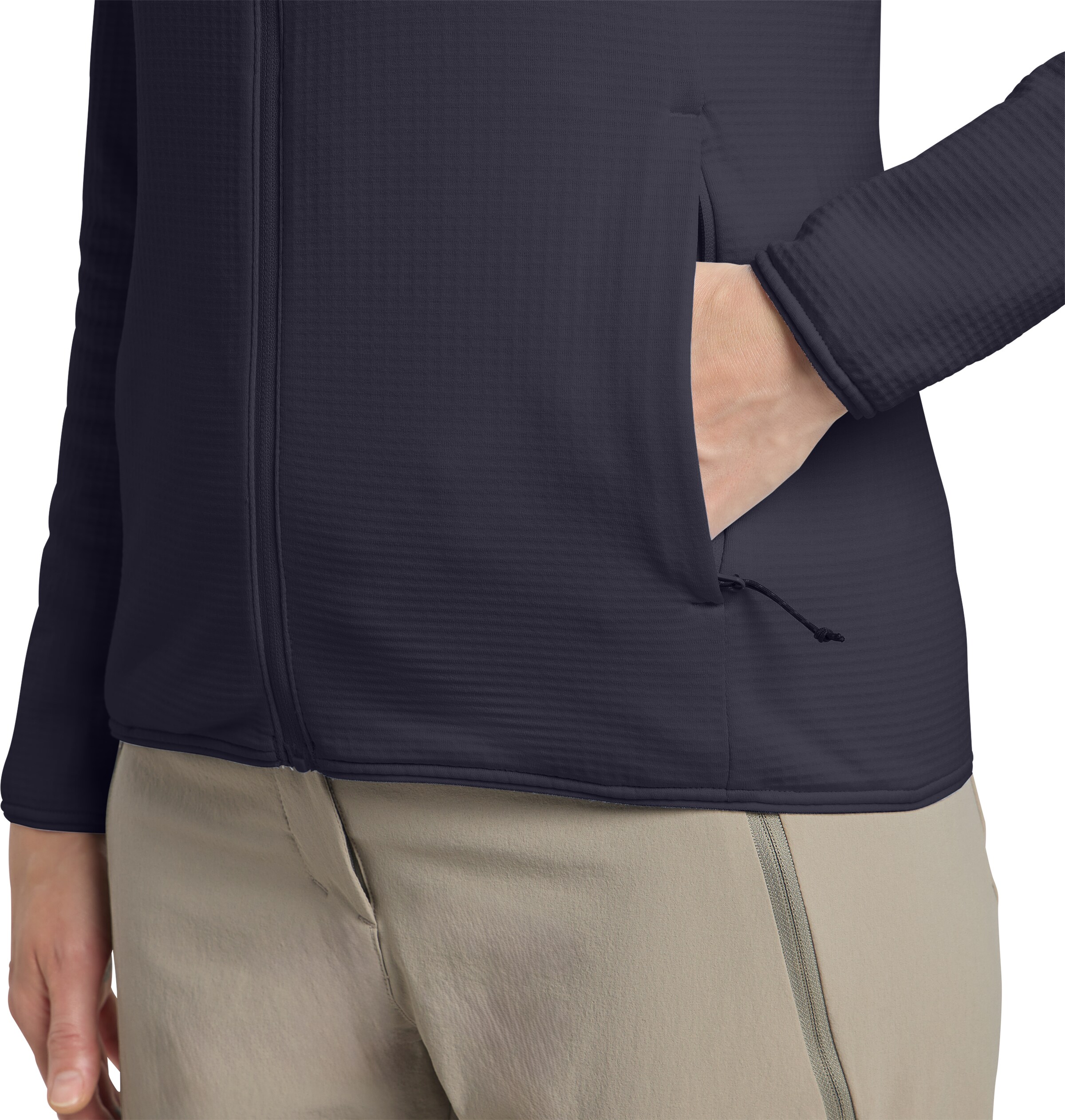 JACK WOLFSKIN Athletic Fleece Jacket in Grey