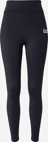 melns EA7 Emporio Armani Šaurs Sporta bikses: no priekšpuses