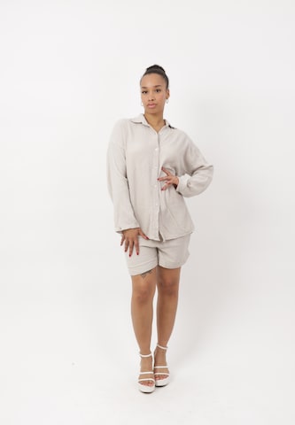 Pantalons de tailleur Elara en beige : devant