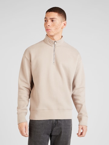 Sweat-shirt 'EMEA' HOLLISTER en beige : devant