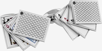 Tateossian London Manschettenknöpfe 'Playing Cards' in Silber: predná strana