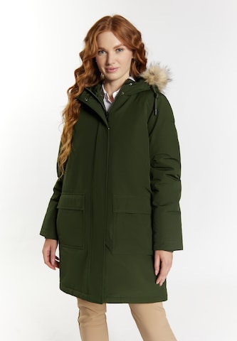 Parka de iarnă de la DreiMaster Klassik pe verde: față