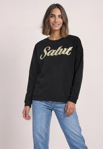 STREET ONE Sweatshirt in Schwarz: Vorderseite
