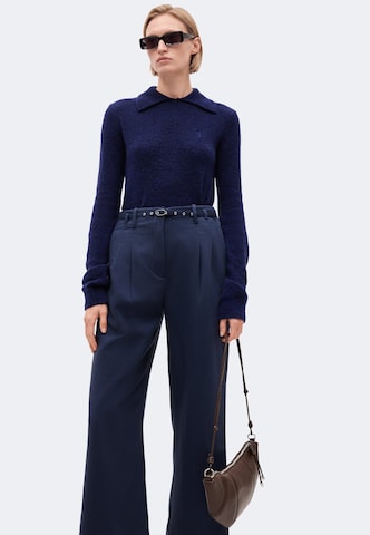 Wide leg Pantaloni con pieghe 'SLOANE' di Abercrombie & Fitch in blu