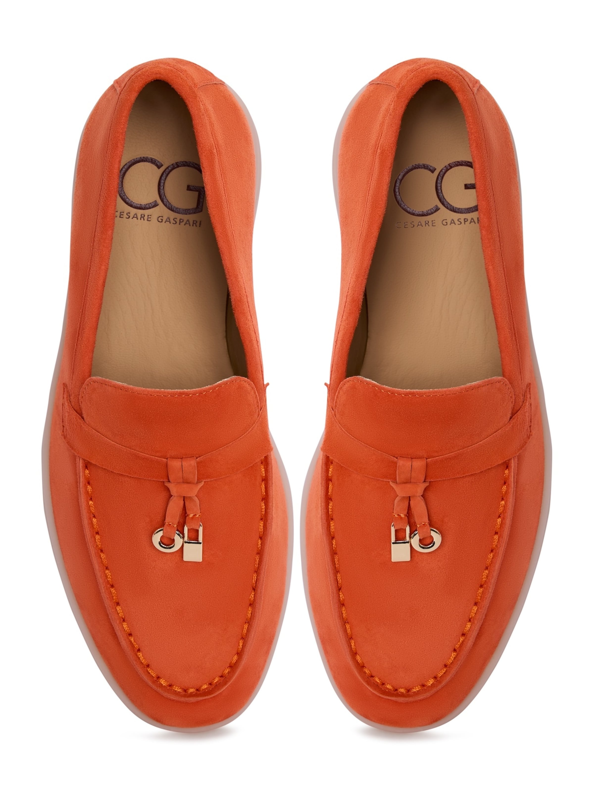 CESARE GASPARI Mokassin in Orange