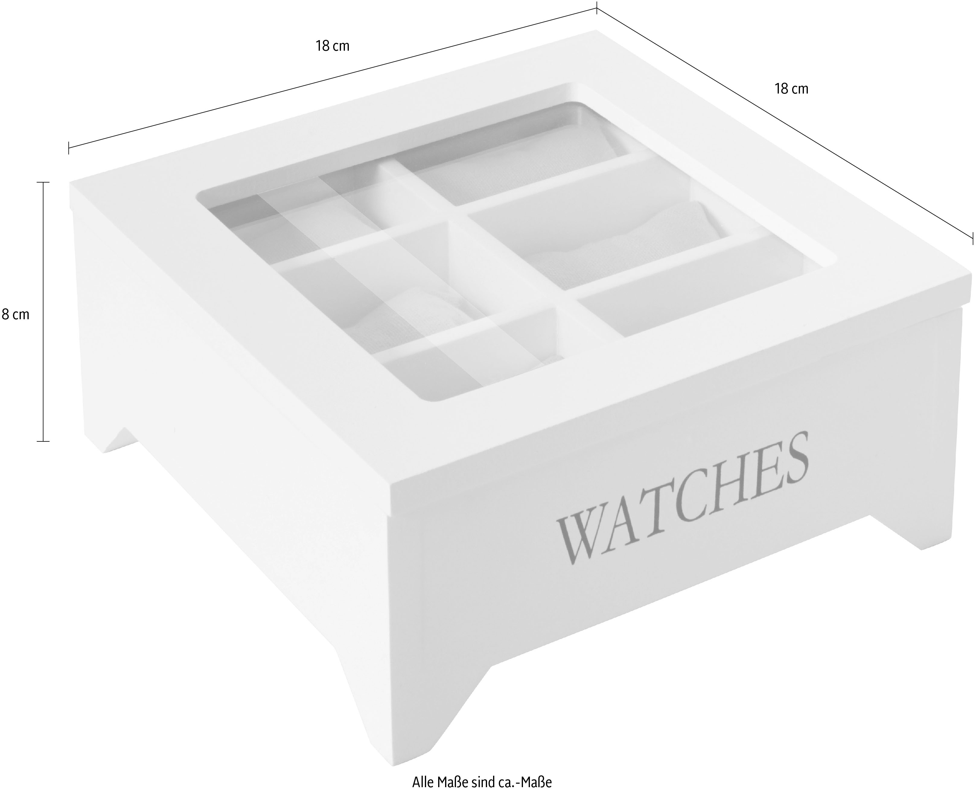 HOME AFFAIRE Uhrenbox in Weiß