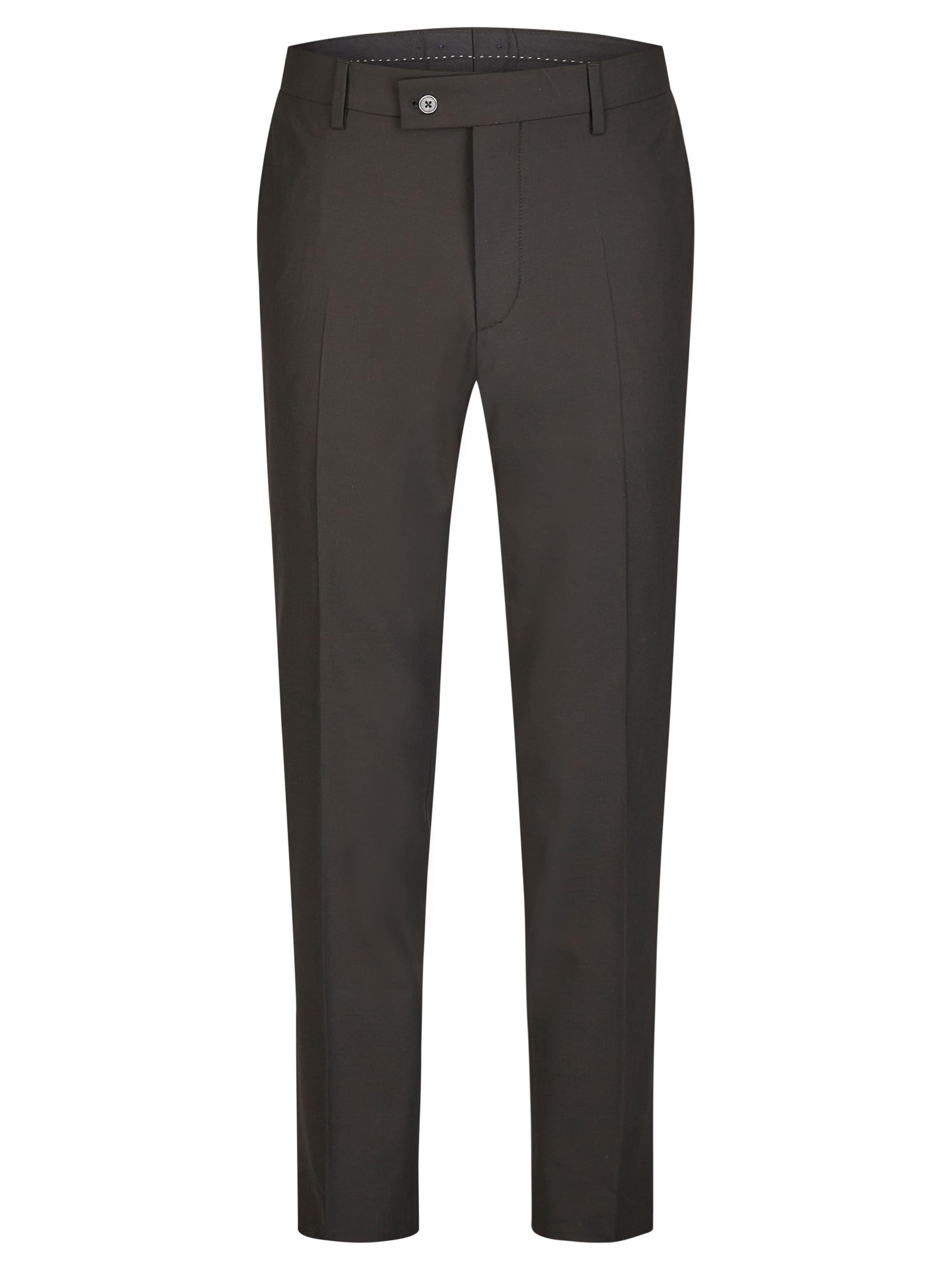 HECHTER PARIS Regular Trousers with creases in Black: front