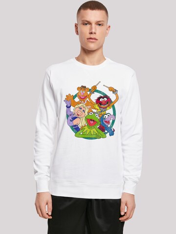 Felpa 'Disney The Muppets Group Circle' di F4NT4STIC in bianco: frontale
