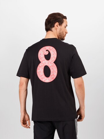 ADIDAS SPORTSWEAR Performance shirt 'Lucky 8' in Black