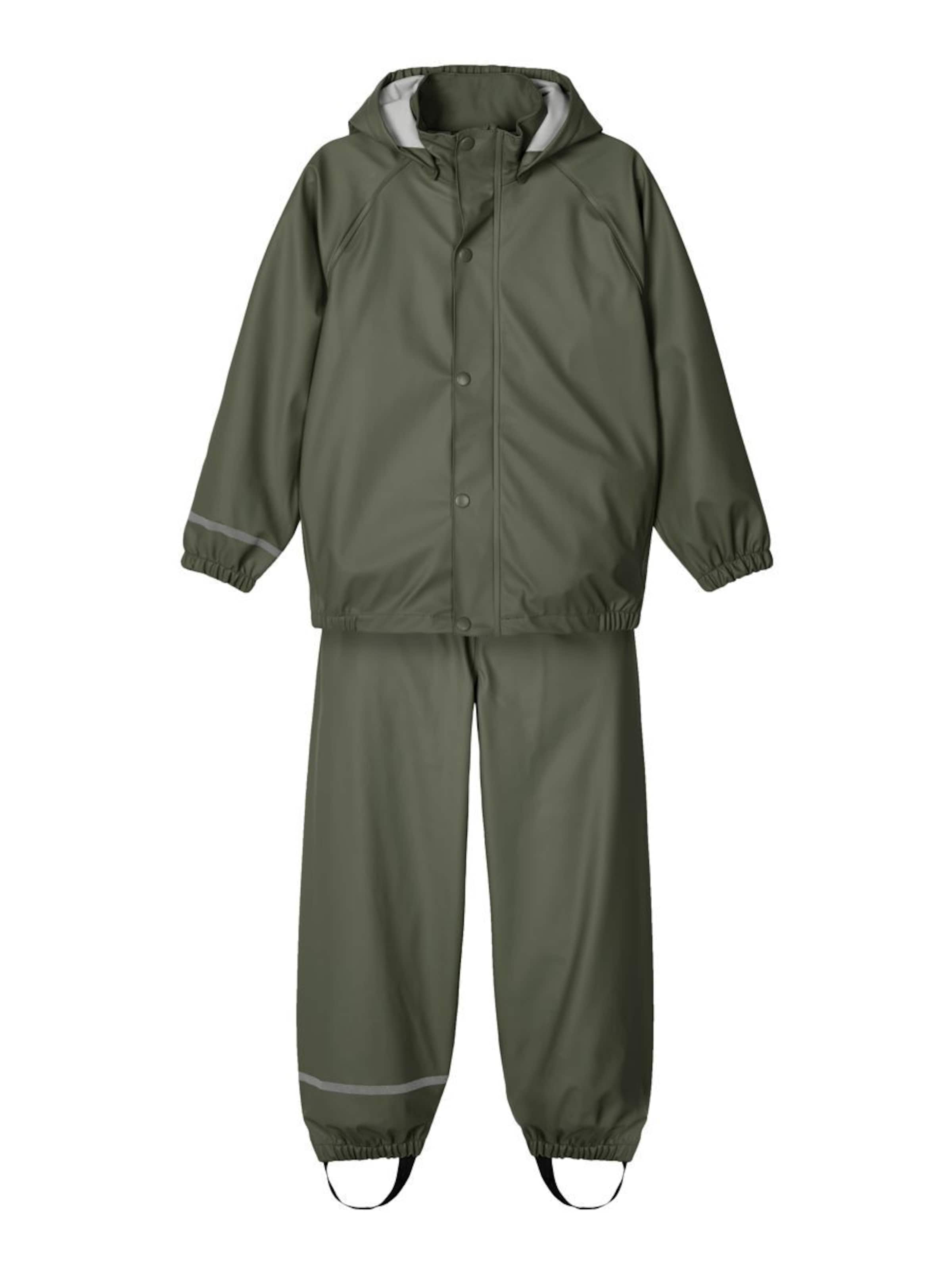 NAME IT regular Funktionsjakkesæt i grøn: forside