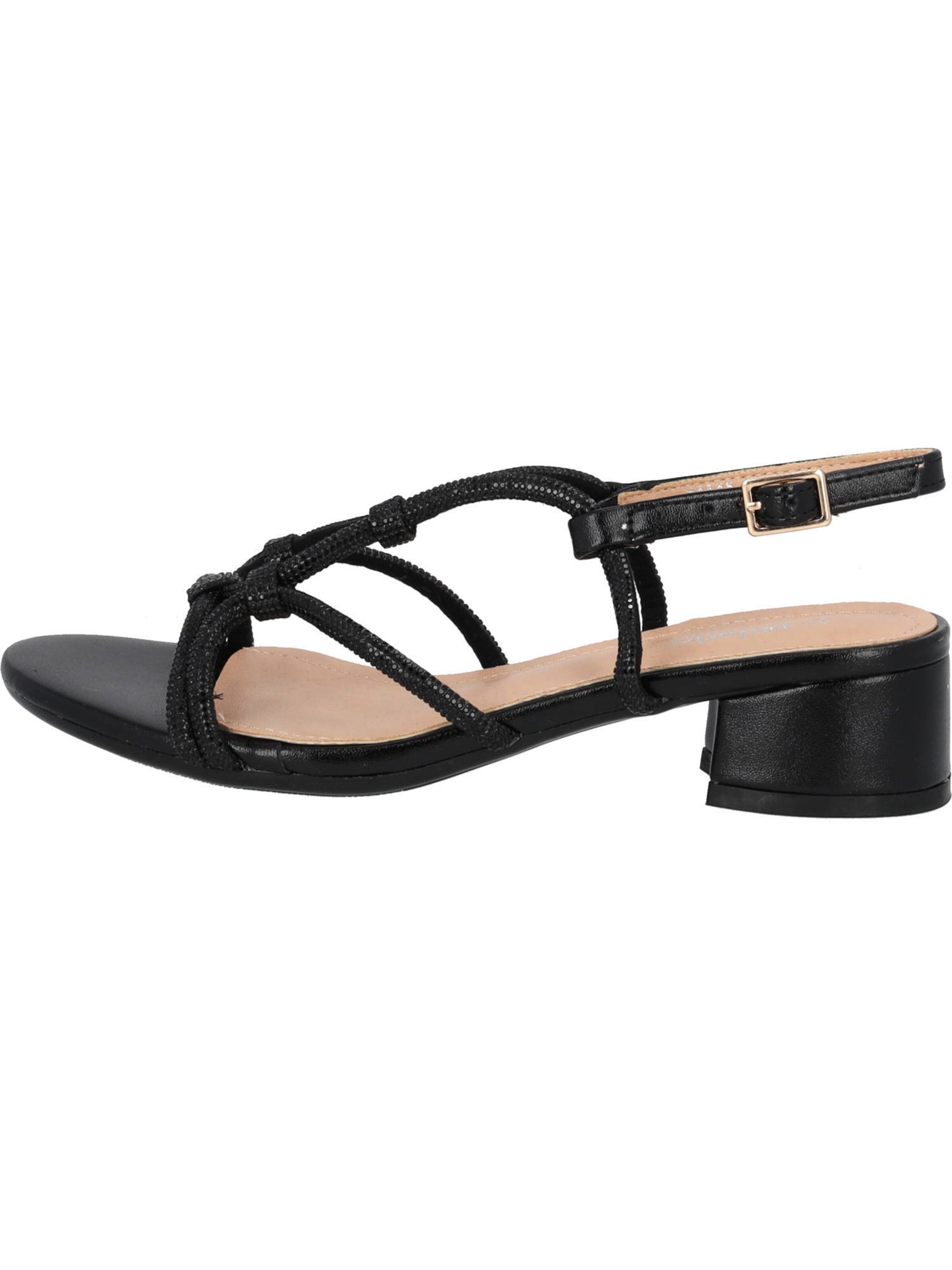 Palado by Sila Sahin Riemchensandale 'Fanala' in Schwarz: Vorderseite