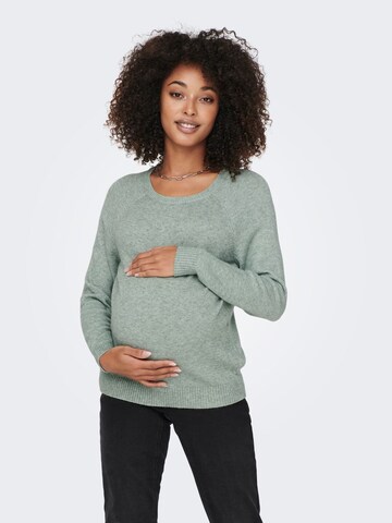 Only Maternity Pullover i grøn: forside