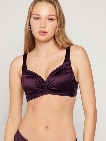 Tezenis T-shirt Bikini Top in Purple: front