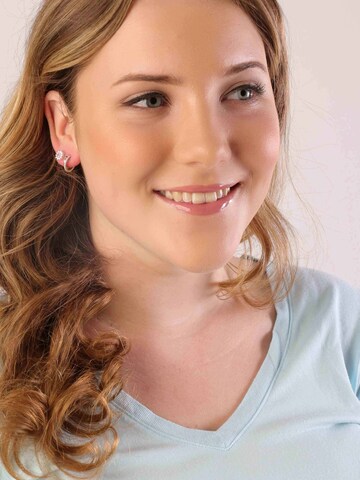 Boucles d'oreilles Lucardi en argent : devant