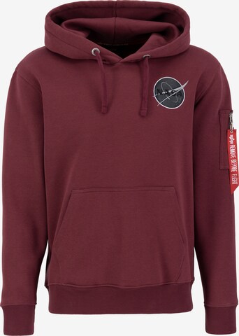 Sweat-shirt ALPHA INDUSTRIES en rouge : devant