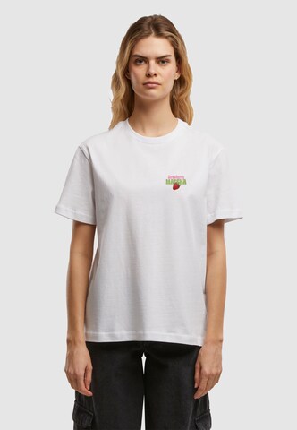 Miss Tee Shirt 'Strawberry Matcha' in White