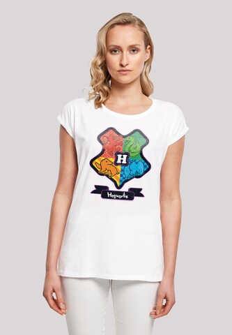 T-shirt 'Harry Potter Hogwarts' F4NT4STIC en blanc : devant