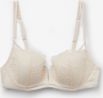 INTIMISSIMI Balconette Bra in White: front