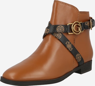 Bottines 'FLORIZA' GUESS en marron : devant