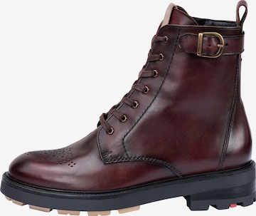 LLOYD Lace-up bootie in Red: front