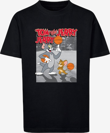 ABSOLUTE CULT Shirt 'Tom And Jerry - Basketball Buddies' in Zwart: voorkant