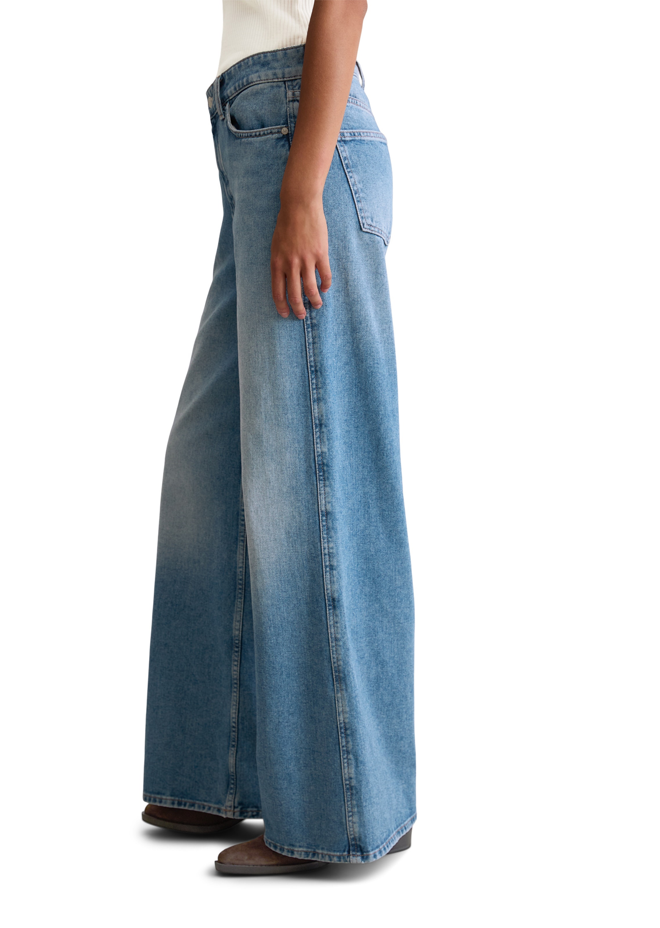 Marc O'Polo DENIM Wide leg Jeans 'Anjo' in Blauw