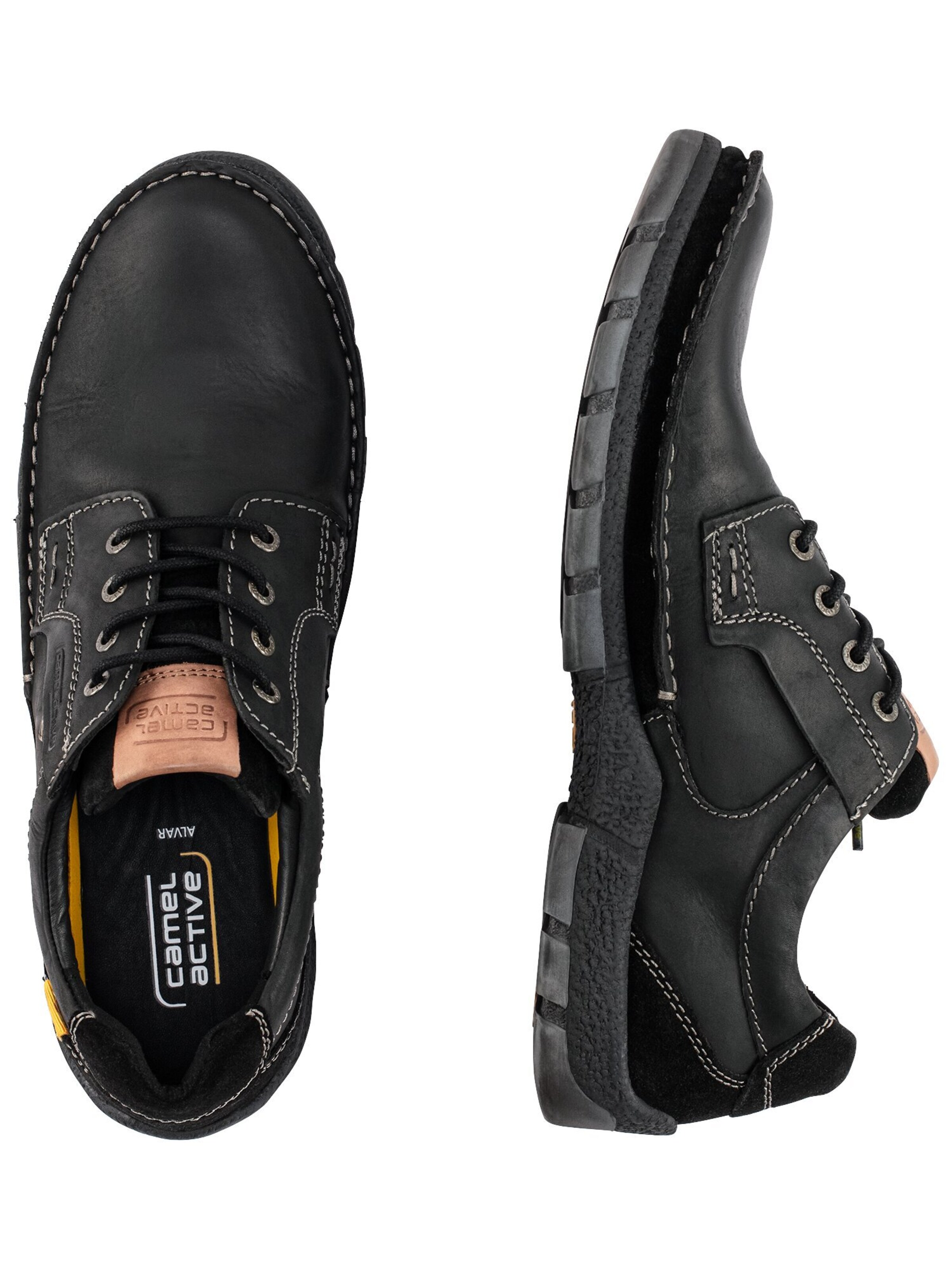 CAMEL ACTIVE - Sapato com atacadores 'Alvar Oxfords' em preto