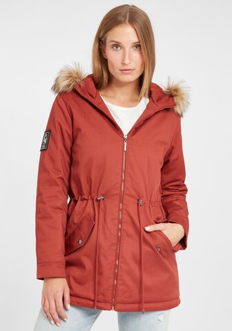 Fransa Between-Seasons Parka 'FRLASUM' in Red: front