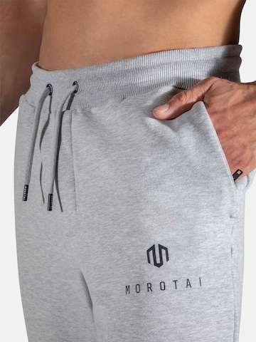 MOROTAI Slimfit Sporthose 'CORPORATE' in Grau