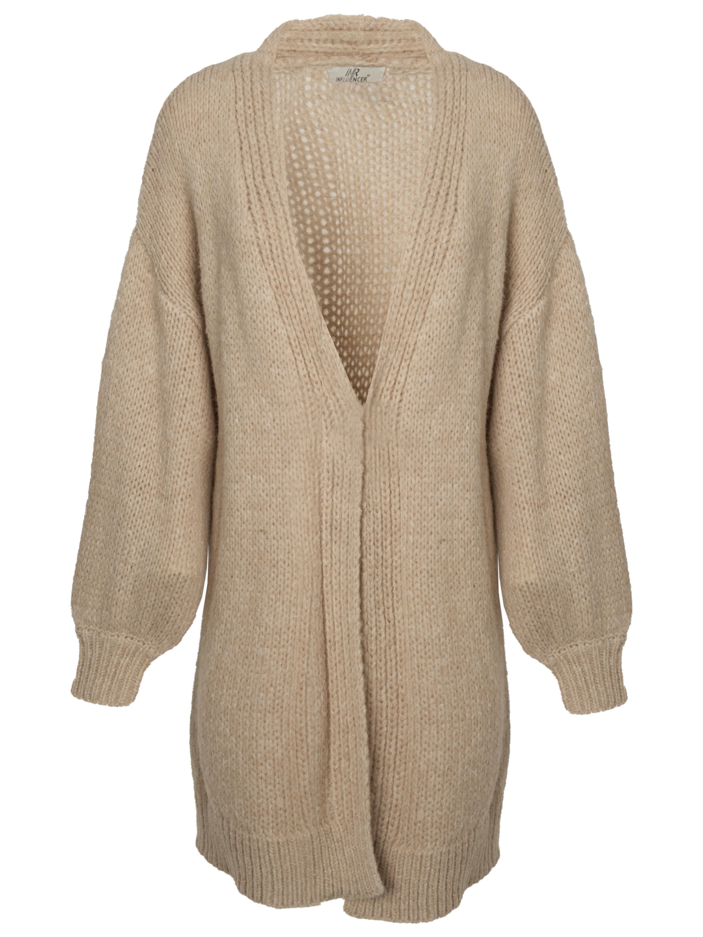 Influencer Kardigán - Béžová: predná strana