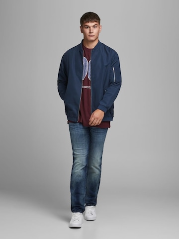 Jack & Jones Plus Přechodná bunda 'Rush' – modrá