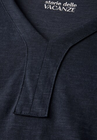 CECIL T-Shirt im Tunika-Look in Blau