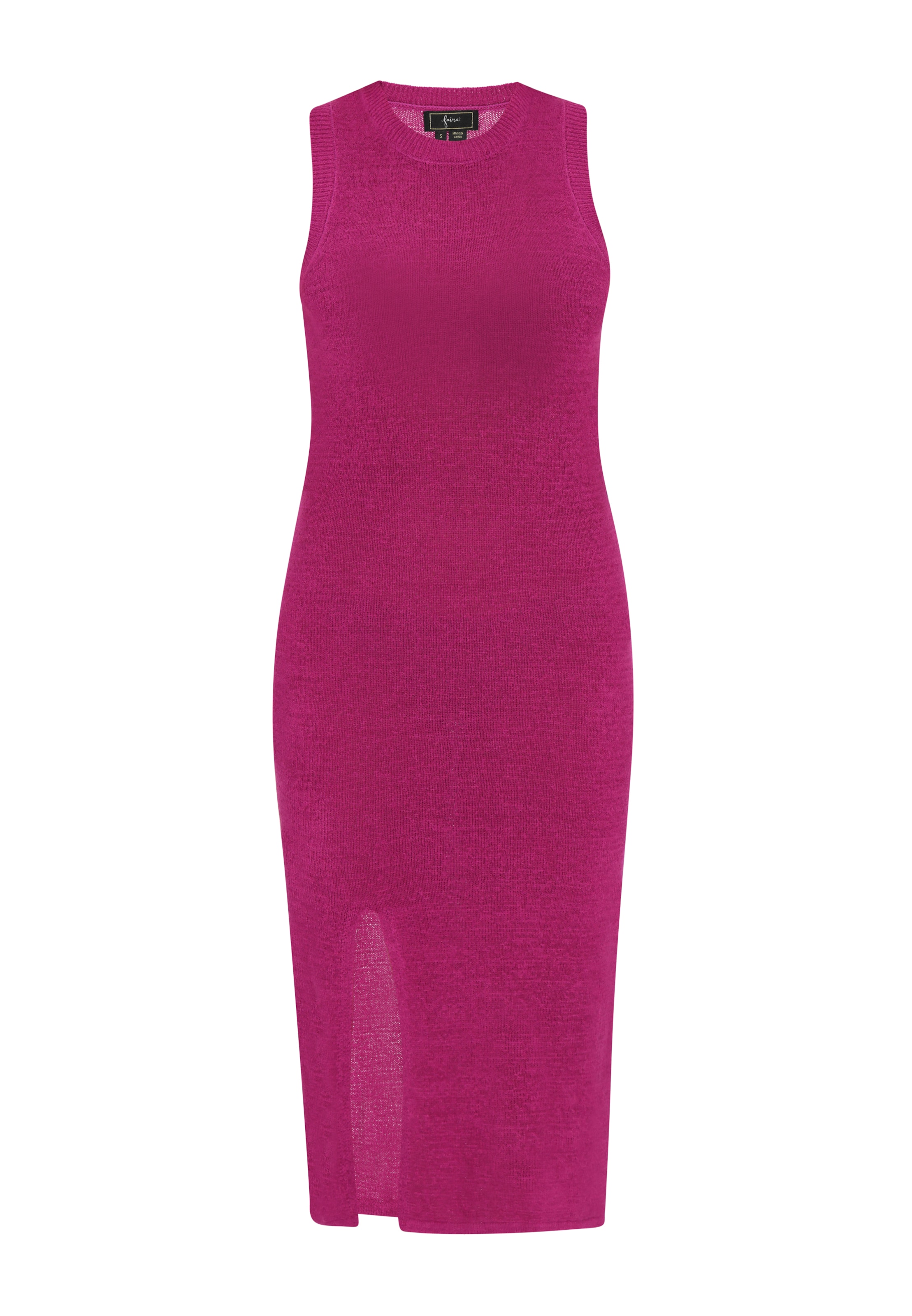 Rochie tricotat 'Fashion Look' de la faina pe roz: față